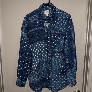 BDG Indigo Patchwork Denim Shirt